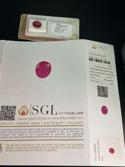 CERTIFIED 6.91 CARAT RUBY