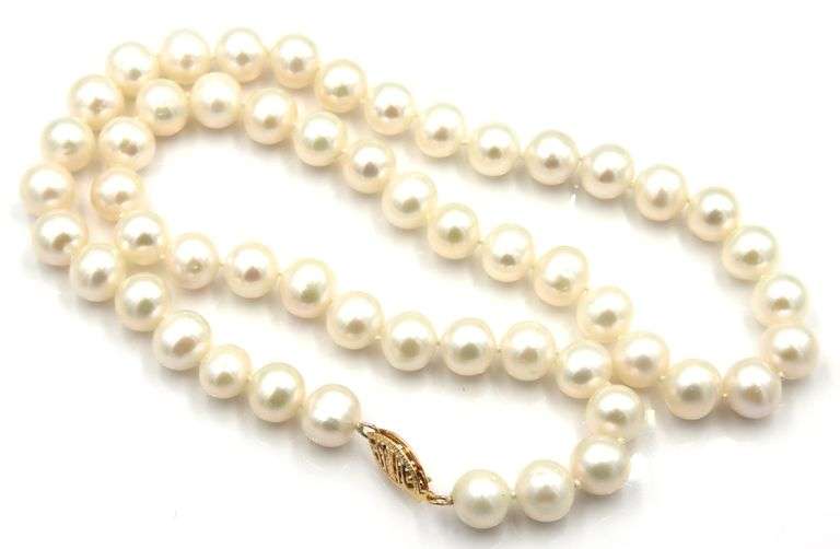 8mm Pearl strand necklace