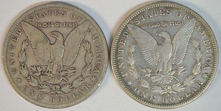 Pair of key date 'S' Mint Morgan Silver Dollars from 1894-S & 1898-S