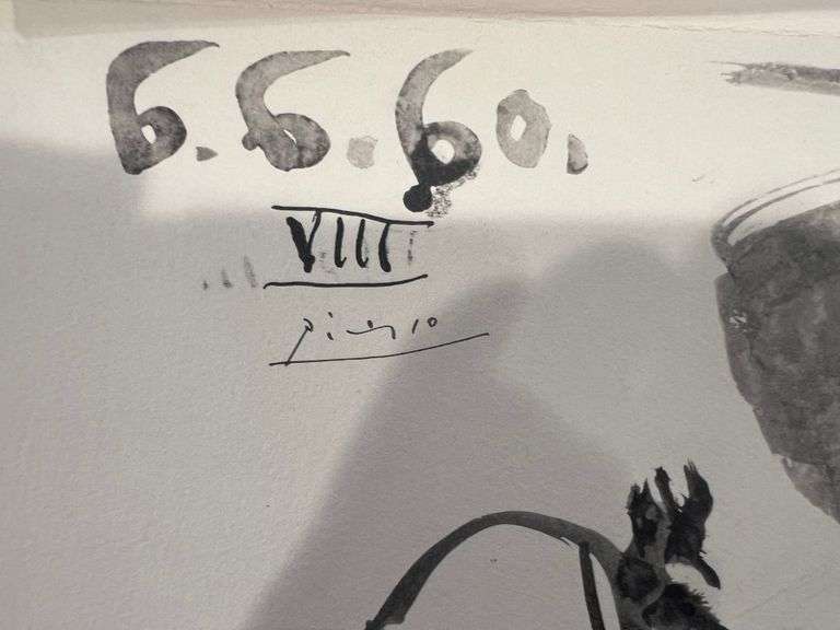 Pablo Picasso Toro "Bullfighter" Lithograph from 1960 Portfolio.