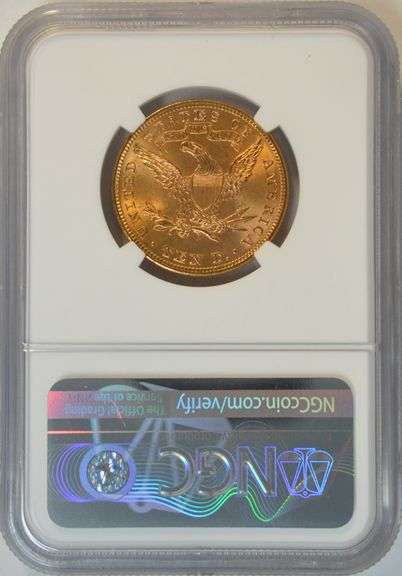 Virtual Gem BU 1901 $10 Liberty Gold Piece. NGC MS64