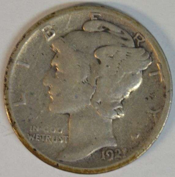 Rare key date 1921-D Mercury Dime in VG