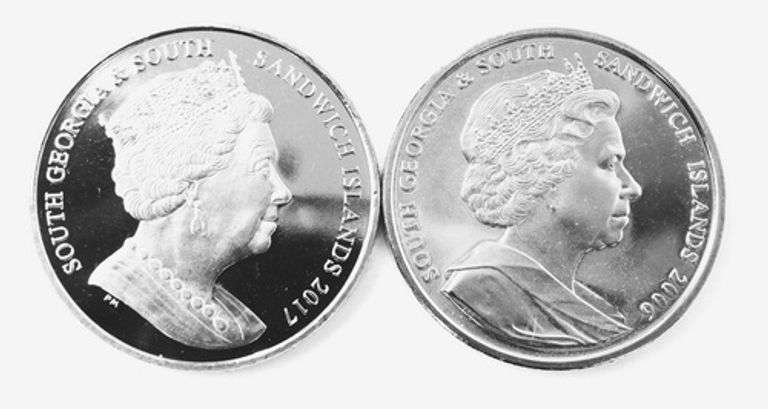 2 South Georgia and South Sandwich Islands Coins