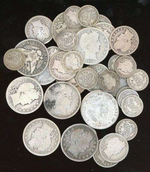 Lot of 42 Silver Barber Coins
