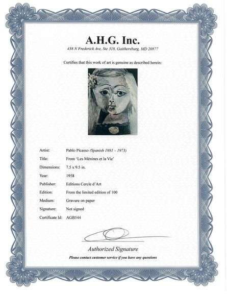 A remarkable Deluxe Edition of Les Ménines et la Vie by Pablo Picasso, published in Paris by Cercle 