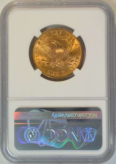Virtual Gem BU 1901 $10 Liberty Gold Piece. NGC MS64