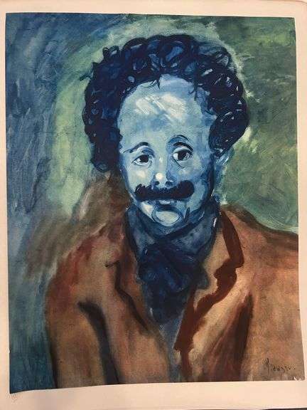 Original Lithograph from Picasso Les Bleus de Barcelona Picasso 1963 Portfolio