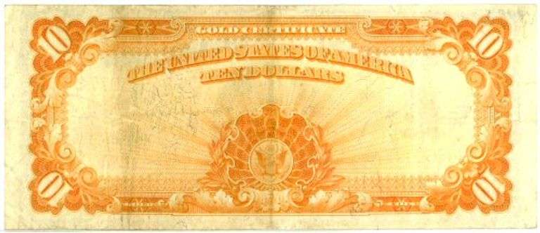 Choice Very Fine+ 1922 Large Size $10 Gold Certificate. PMG-30 (Fr-1173)