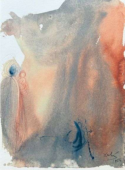 Highly Collectible and Rare Salvador Dali Original Lithograph from the 'Biblia Sacra' Suite