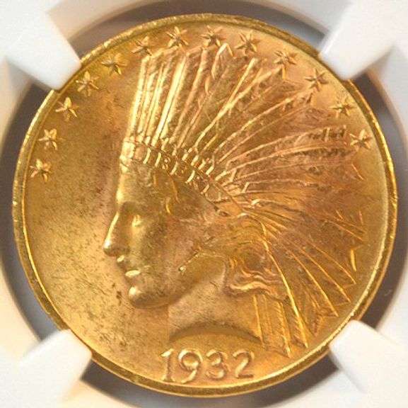 Super choice BU 1932 $10 Indian Gold Piece. NGC MS63