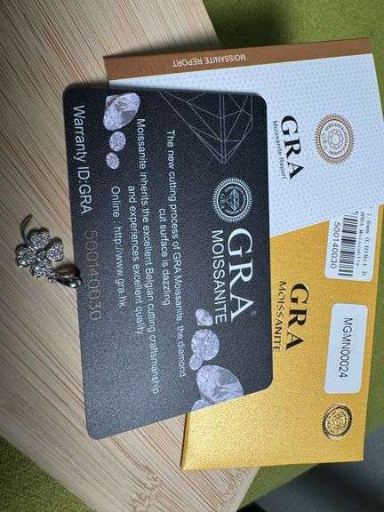 Rhodium Plated 925 Sterling Silver Moissanite Four Leaf Clover Pendant