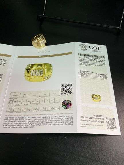 CERTIFIED 'salvini' 18K YELLOW GOLD DIAMOND BAND / RING