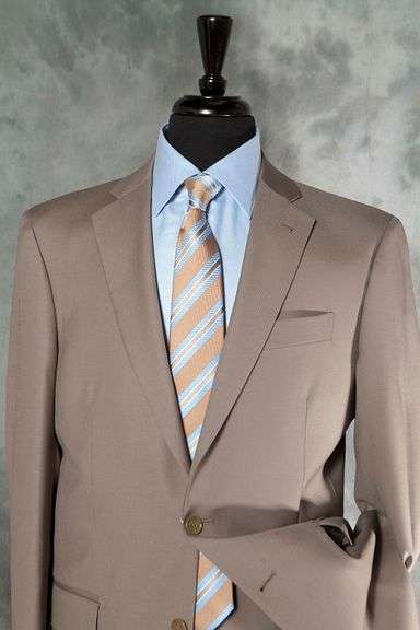 Super Fine Quality Tan Color Italian Suit By Galante
