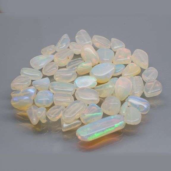 Strong play of color! Freeform! HUGE! 34.15ct untreated opal set!