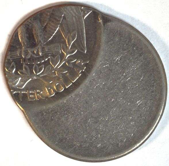 Superb undated 65% off-center Washington Quarter error in Gem BU