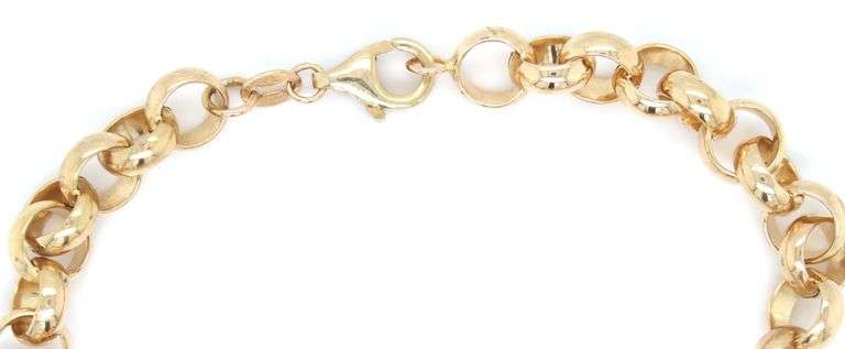 14kt Yellow gold Rolo chain bracelet