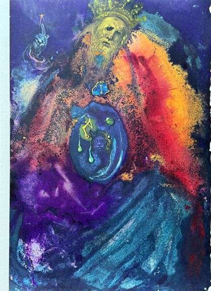 Highly Collectible and Rare Salvador Dali Original Lithograph from the 'Biblia Sacra' Suite