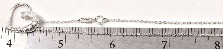 CZ Gemstone Pendant Necklace in Sterling Silver