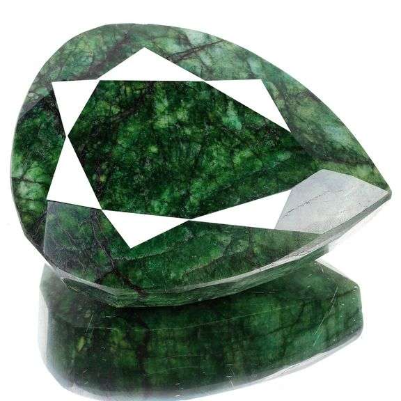 Huge Certified 2440 Ct Museum Size Natural Emerald Pear Cut Solitaire