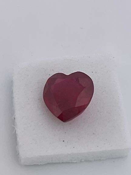 CERTIFIED NATURAL RUBY 2.61 CARAT HEART SHAPE.