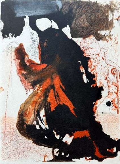 Highly Collectible and Rare Salvador Dali Original Lithograph from the 'Biblia Sacra' Suite
