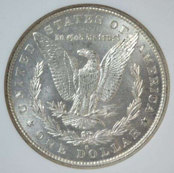 Near Gem BU 1879-S Morgan Silver Dollar. NGC MS64