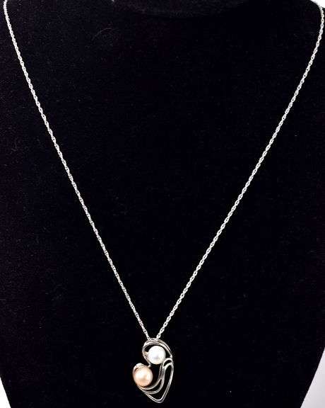Pearl Pendant Necklace in Sterling Silver