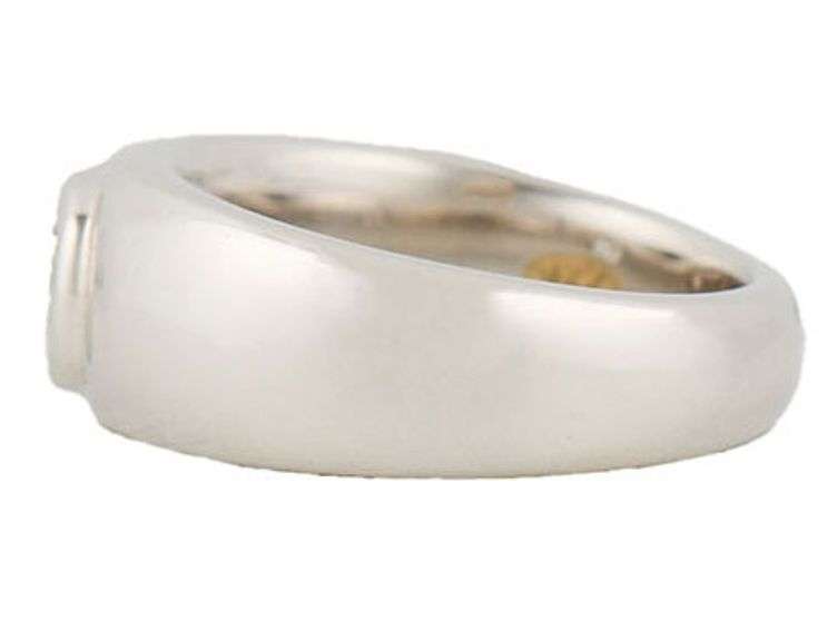 0.50ct Round Diamond Bezel Set Solitaire Band Ring in Platinum