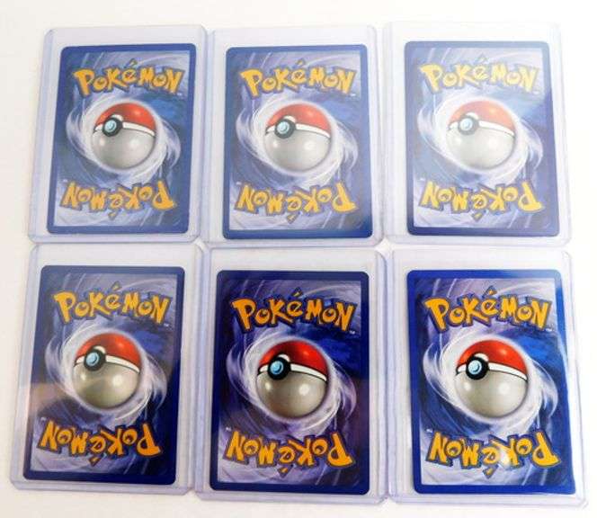 6 Pokémon 1999 1st Edition Trade Cards