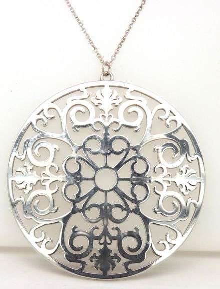 Tiffany & Co Enchant circle pendant on chain