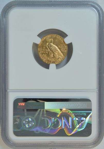 1929 US $2.50 Indian Gold Coin Piece NGC MS64