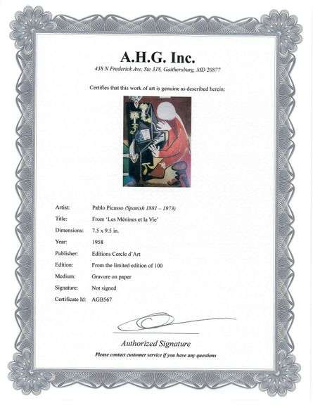 A remarkable Deluxe Edition of Les Ménines et la Vie by Pablo Picasso, published in Paris by Cercle 