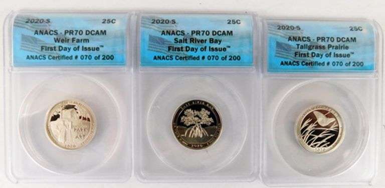 3 - 2020-S U.S. Quarters, Graded 1st Day Issues