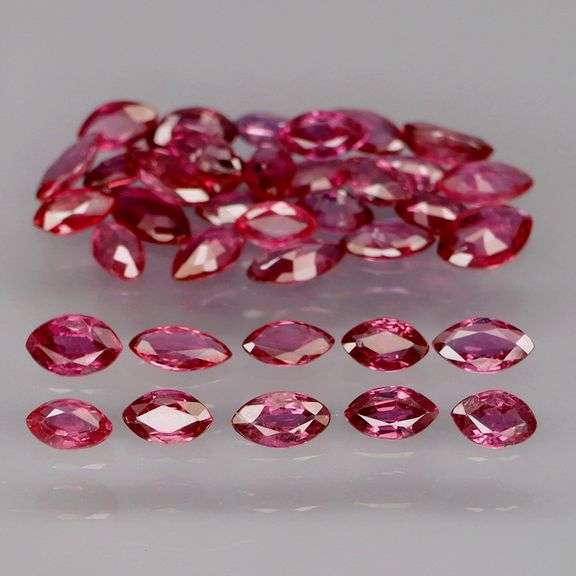 Amazing 4.29ct marquise cut Ruby set! UNTREATED!