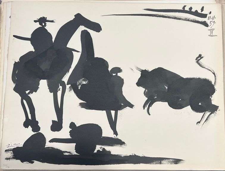 Pablo Picasso Toro "Bullfighter" Lithograph from 1960 Portfolio