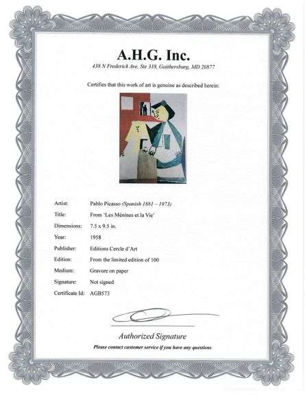 A remarkable Deluxe Edition of Les Ménines et la Vie by Pablo Picasso, published in Paris by Cercle