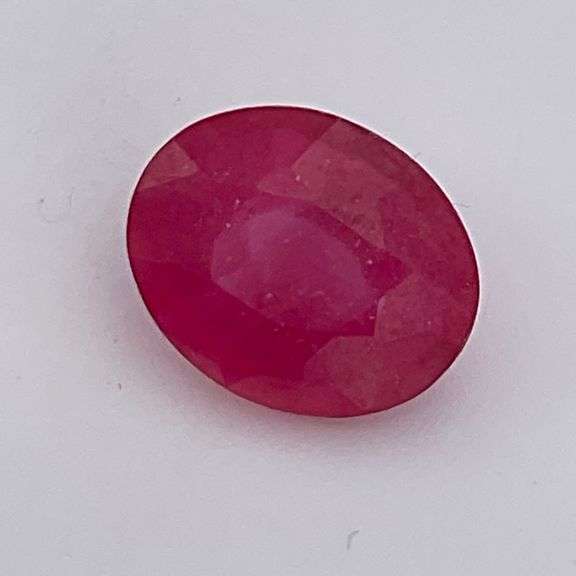 CERTIFIED NATURAL RUBY 3.31 CARAT OVAL SHAPED.
