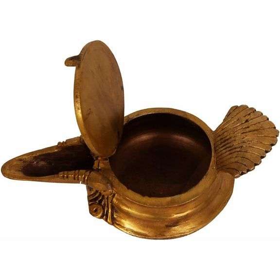 Brass Oil Lamp with Lid
