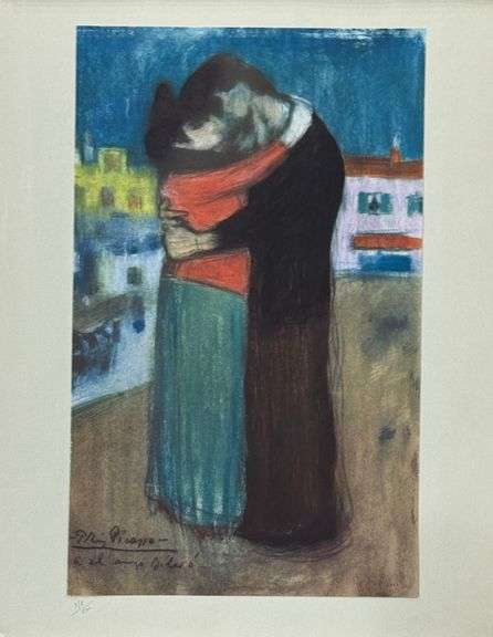 Original Lithograph from Picasso Les Bleus de Barcelona Picasso 1963 Portfolio