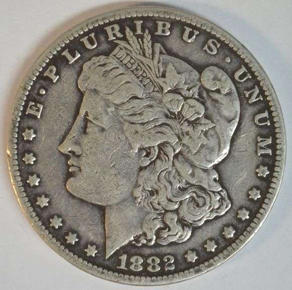 Scarce 1882-CC Morgan Silver Dollar in sharp XF