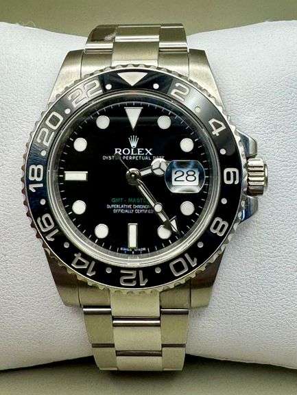 Rolex GMT Master Ⅱ 116710LN 40mm Black Ceramic Bezel Dial Box Papers