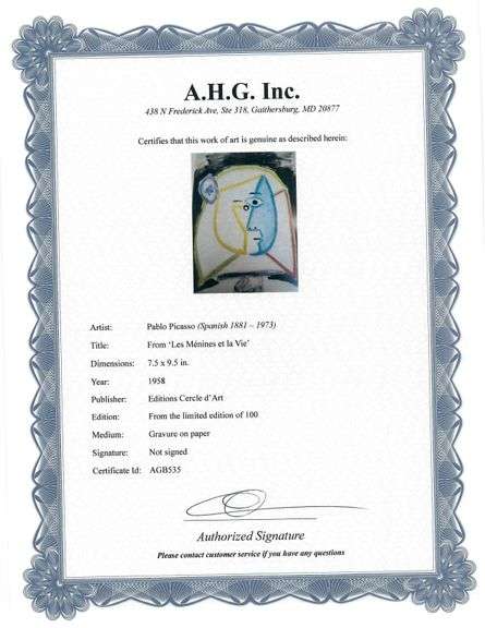 A remarkable Deluxe Edition of Les Ménines et la Vie by Pablo Picasso, published in Paris by Cercle