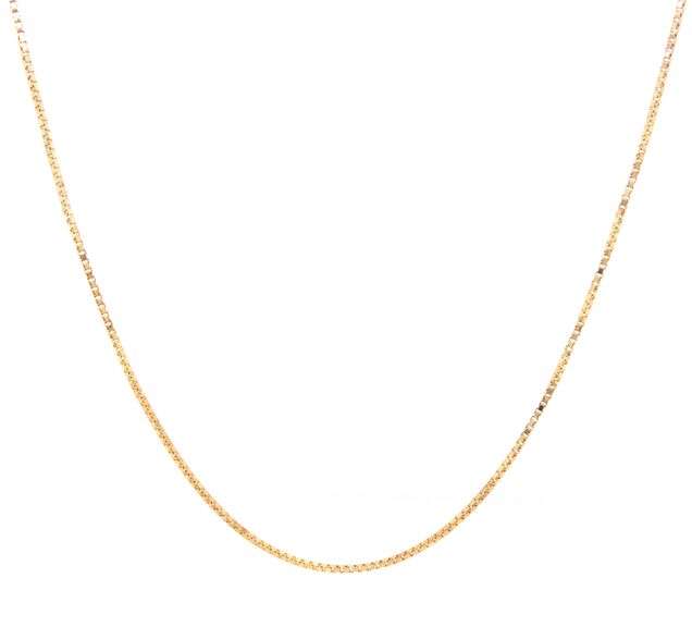 14kt Yellow gold box chain necklace