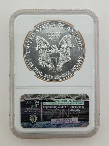 1987 American Silver Eagle, NGC MS69
