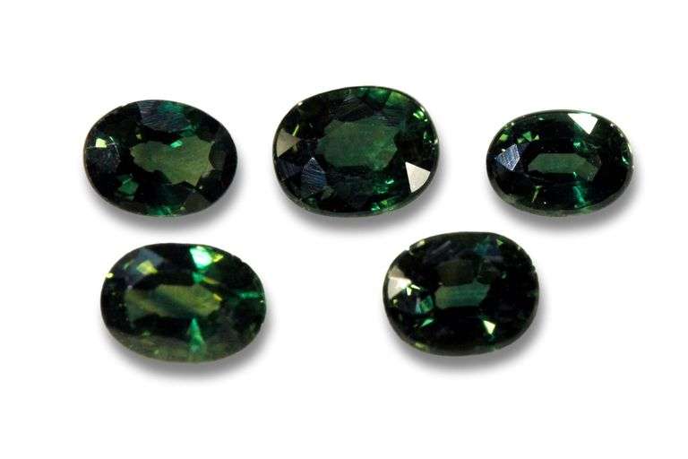 Natural Green Sapphires - Lot of 3