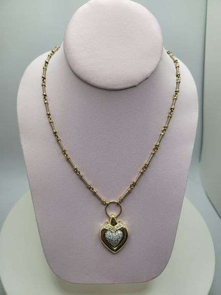 18KT Gold Diamond Heart Necklace