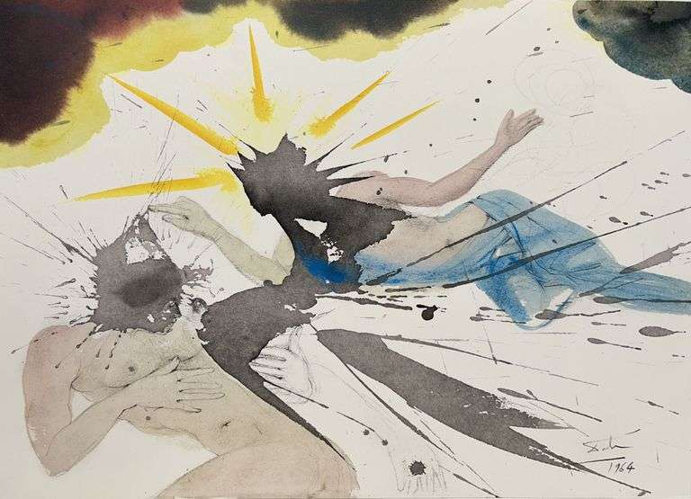 Highly Collectible and Rare Salvador Dali Original Lithograph from the 'Biblia Sacra' Suite