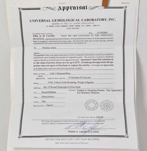 Vintage 14K Yellow and White Gold 0.57CTw Kentucky Cluster Diamond Ring