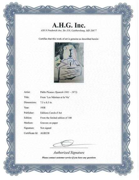 A remarkable Deluxe Edition of Les Ménines et la Vie by Pablo Picasso, published in Paris by Cercle