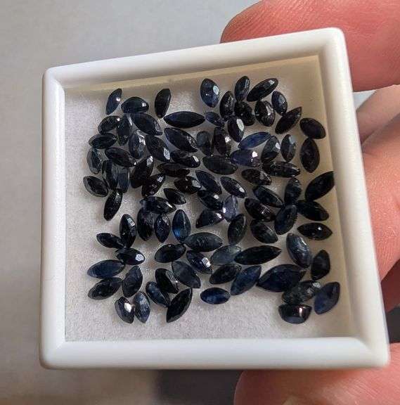 Heavy! Heated only! 10.03ct marquise cut Sapphire set